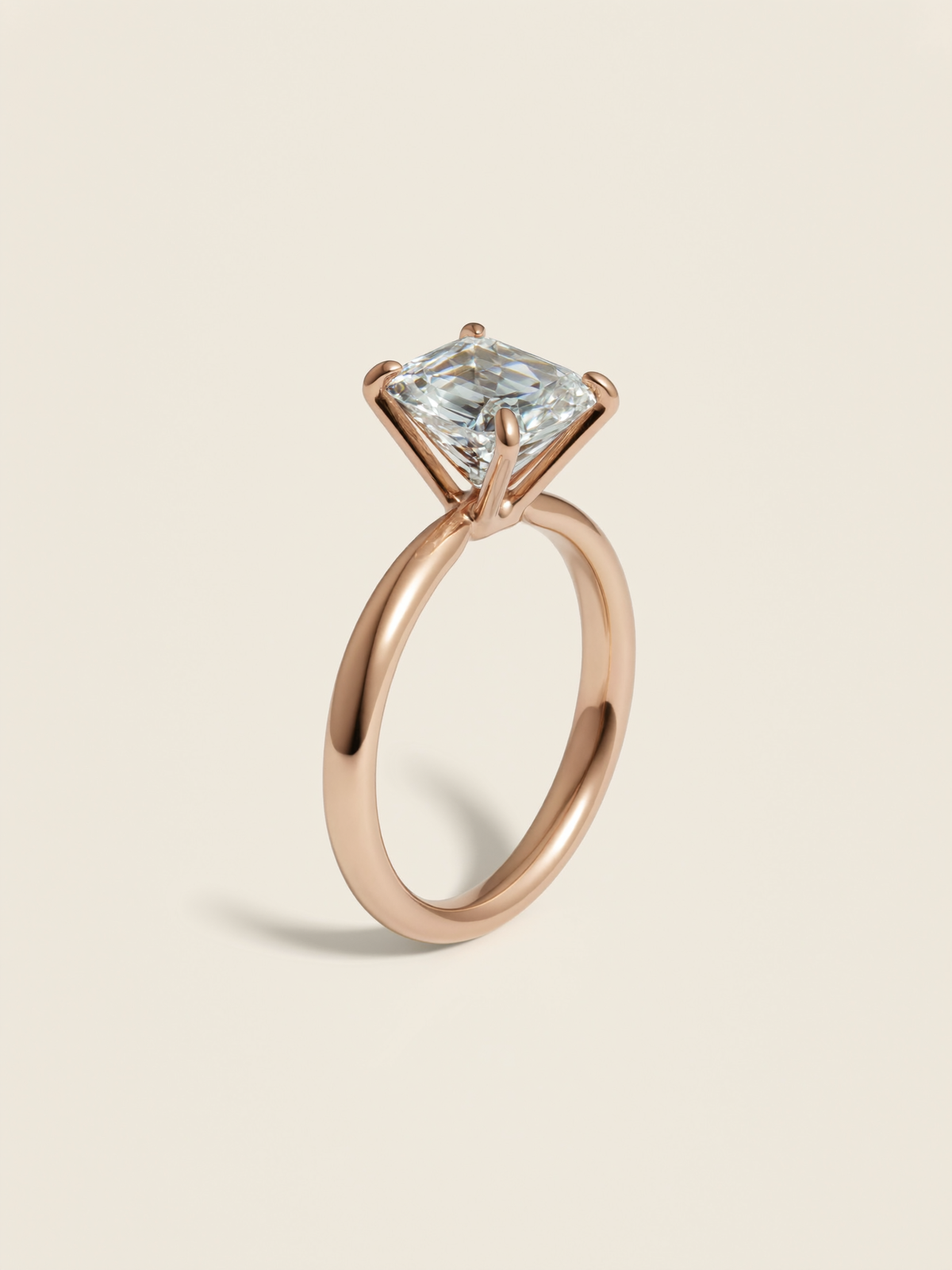 Design concept: The Arc Solitaire, an emerald-cut solitaire on a fine band
